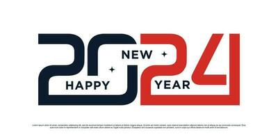 2024 Happy new year logo vector design with modern idea