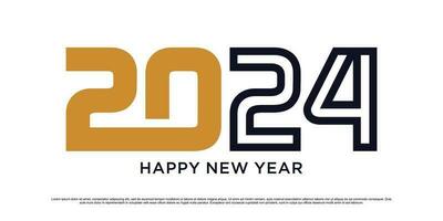 2024 Happy new year logo design template vector illustration with creative unique concept