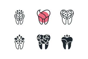 dental logo icono vector con moderno elemento idea