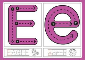 Alphabet exercise with cartoon vocabulary for coloring book illustration, vector