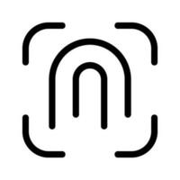 Fingerprint Scan Icon Vector Symbol Design Illustration