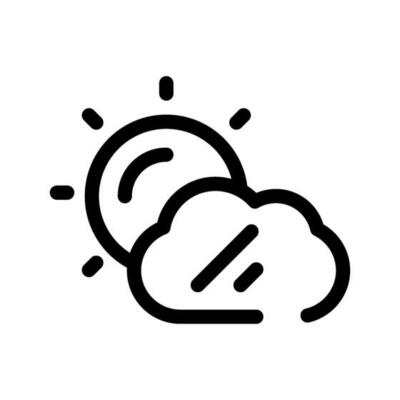 Sun Cloud Icon Vector Symbol Design Illustration