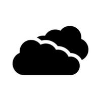 Cloudy Icon Vector Symbol Design Illustration