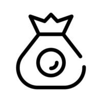 dinero bolso icono vector símbolo diseño ilustración