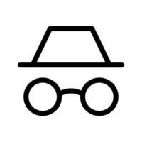 Incognito Icon Vector Symbol Design Illustration