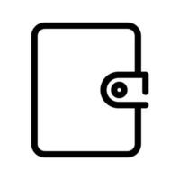 billetera icono vector símbolo diseño ilustración