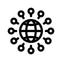 Global Network Icon Vector Symbol Design Illustration