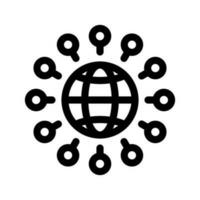 Global Network Icon Vector Symbol Design Illustration