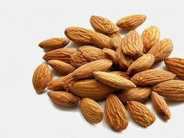 Almonds With White Background photo