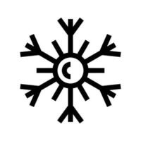 Snowflake Icon Vector Symbol Design Illustration