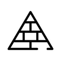 pirámide icono vector símbolo diseño ilustración