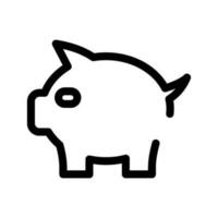 cerdito banco icono vector símbolo diseño ilustración