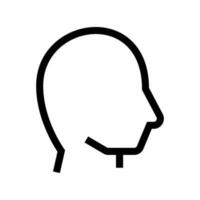 cabeza icono vector símbolo diseño ilustración