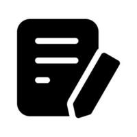 editar documento icono vector símbolo diseño ilustración