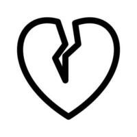 Heart Break Icon Vector Symbol Design Illustration