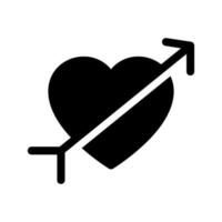 Heart Arrow Icon Vector Symbol Design Illustration