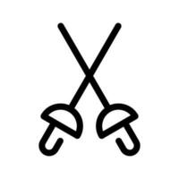 Fencing Sword Icon Vector Symbol Design Illustration