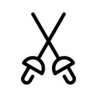 Fencing Sword Icon Vector Symbol Design Illustration