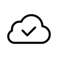 nube cheque icono vector símbolo diseño ilustración