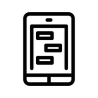 móvil chateando icono vector símbolo diseño ilustración