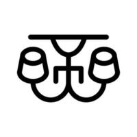 Chandelier Icon Vector Symbol Design Illustration