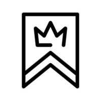 bandera corona icono vector símbolo diseño ilustración