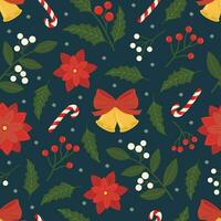 Seamless pattern of New Year elements vector