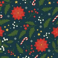 Seamless pattern of New Year elements vector