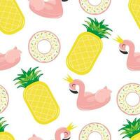 Seamless pattern with summer elements vector