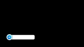 mensageiro logotipo animação, animado mensageiro ícone, social meios de comunicação ícone mais baixo terceiro com moderno animação livre vídeo video