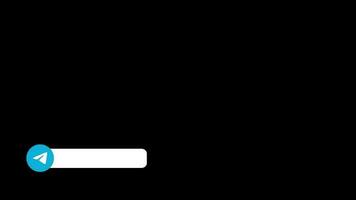 Telegram logo animation, Animated Telegram icon, social media icon lower third with modern animation Free video
