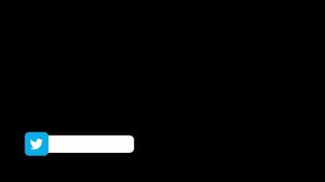 Twitter logotipo animação, animado Twitter ícone, social meios de comunicação ícone mais baixo terceiro com moderno animação livre vídeo video