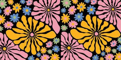 Abstract trendy floral pattern background vector