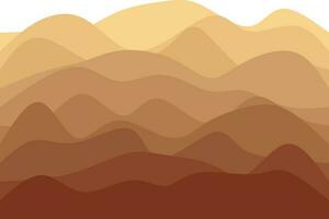 Abstract wavy vector background. Sandy dunes wave line. vector illustration of desert