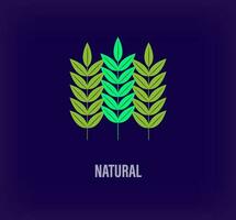 Creative natural leaf and branch logo. Unique color transitions. Unique ecological growth and company logo template. vector