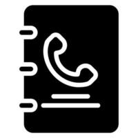 phonebook glyph icon vector