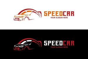 Car speed logo, abstract car vector with modern rpm for car automotive logo design