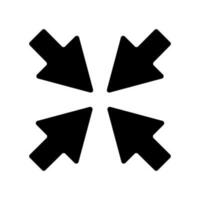 Minimize arrow line icon. Small screen symbol. Minimise Navigation sign. Quality design element. Editable stroke. Vector