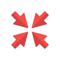 Minimize arrow line icon. Small screen symbol. Minimise Navigation sign. Quality design element. Editable stroke. Vector