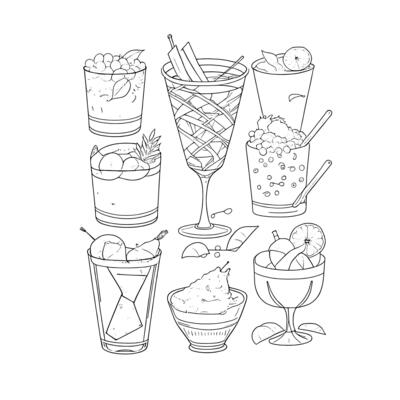 Coloring Book Food Stock Photos, Images and Backgrounds for Free Download