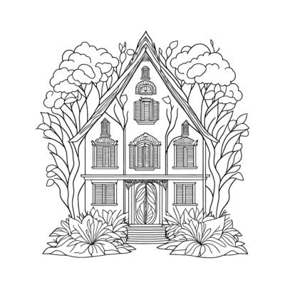 Doll House Coloring Stock Photos, Images and Backgrounds for Free Download