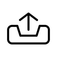 subir desde bandeja de entrada icono vector símbolo diseño ilustración