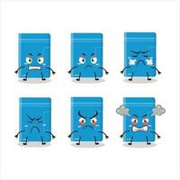 Power bank cartoon character with various angry expressions vector