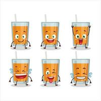 Cartoon character of orange juice with smile expression vector