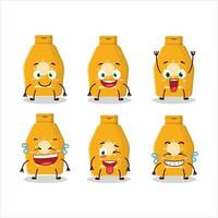 Cartoon character of lotion sunblock with smile expression vector