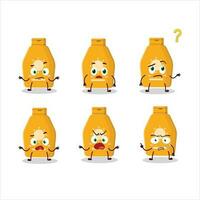 Cartoon character of lotion sunblock with what expression vector