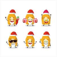 Papa Noel claus emoticones con loción bloqueador solar dibujos animados personaje vector