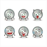 Cartoon character of hand saw with smile expression vector