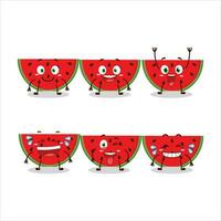 Cartoon character of watermelon with smile expression vector