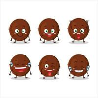 Cartoon character of coconut with smile expression vector